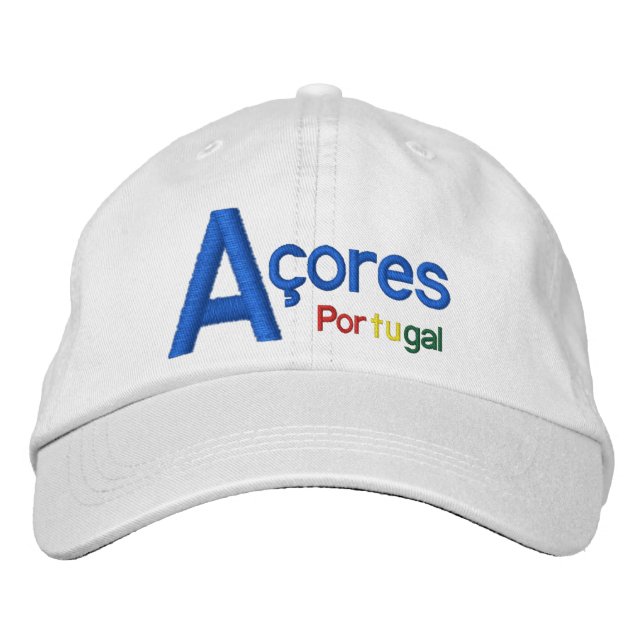 Açores Striking Anpassningsbar Hat Broderad Keps (Framsida)