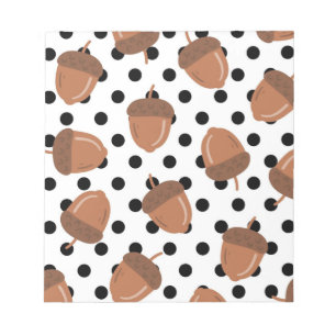 Acorn Black Dots Autumn Y2K Mönster Anteckningsblock