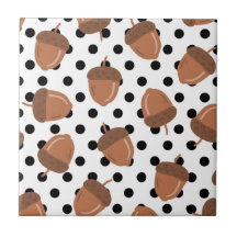 Acorn Black Dots Autumn Y2K Mönster
