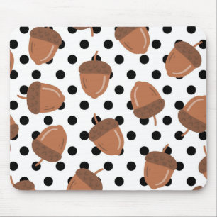 Acorn Black Dots Autumn Y2K Mönster Musmatta