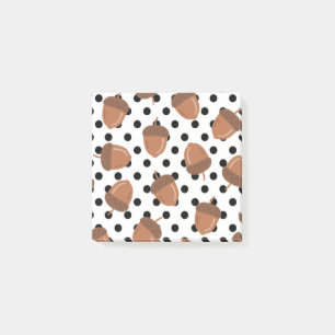 Acorn Black Dots Autumn Y2K Mönster Post-it Block