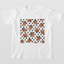 Acorn Black Dots Autumn Y2K Mönster T Shirt