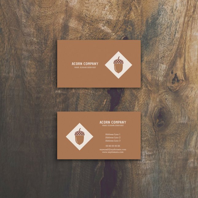 Acorn Brown Affärskort Visitkort (Acorn Business Card)