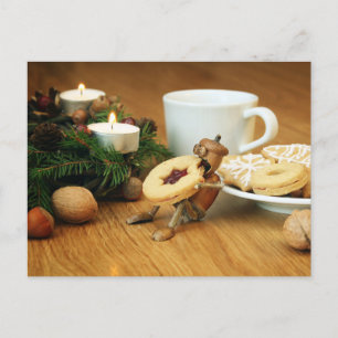 Acorn Elf-ättikskaka - julkort Vykort