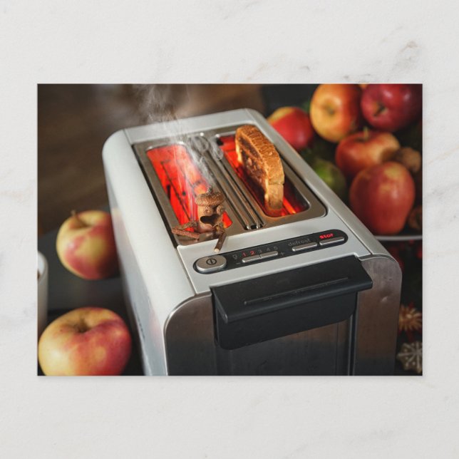 Acorn-elf i toaster vykort (Framsida)
