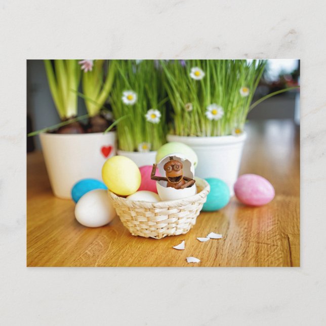 Acorn Elf med Påskägg Påsk vykort (Framsida)