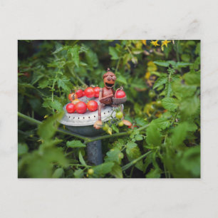 Acorn elf-trädgårdsmästare med tomatos-vykort vykort