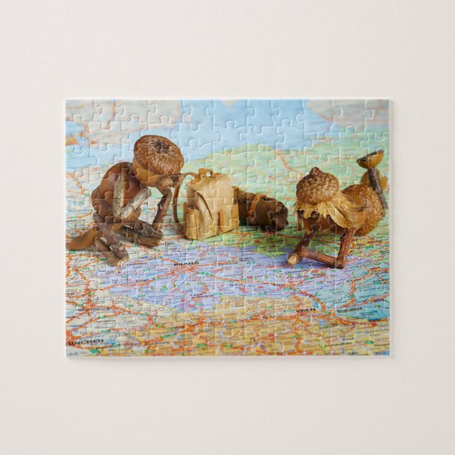 Acorn Elves planerar lite resa-pussel Pussel (Horisontell)