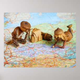 Acorn Elves planerar några resa-poster Poster