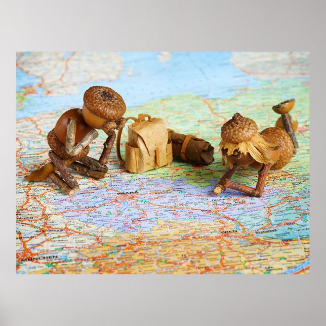 Acorn Elves planerar några resa-poster Poster (Framsidan)