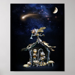 Acorn Elves-scenen - jul Poster