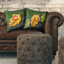 Acorn Golden Olive Autumn Färg inspirational Kudde