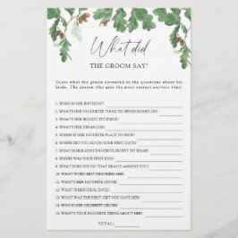 Acorn gren - Vad sa brudgummen möhippa spel?