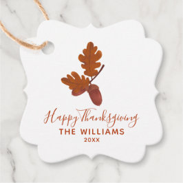 Acorn "Happy thanksgiving"-Personligen Gåvor Etiketter