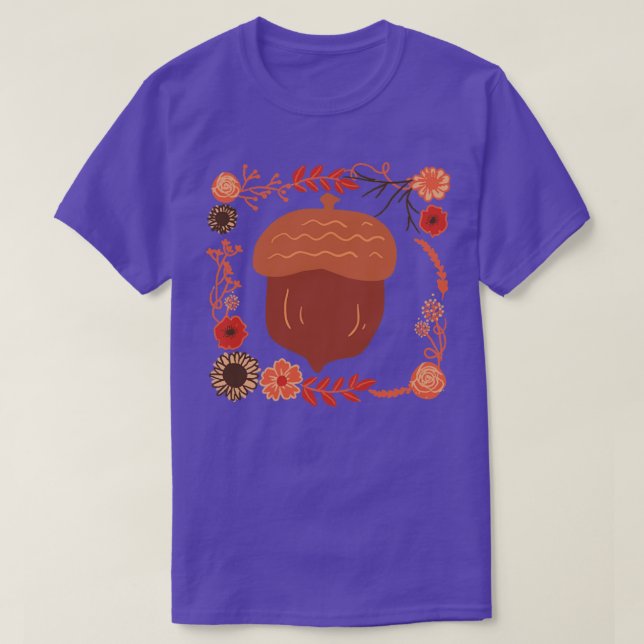 Acorn in Fall T Shirt (Design framsida)