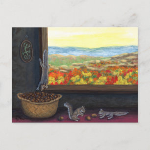 Acorn Thieves-vykort Vykort