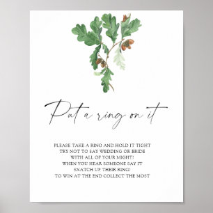 Acorn träd - lägg ring på spelet poster