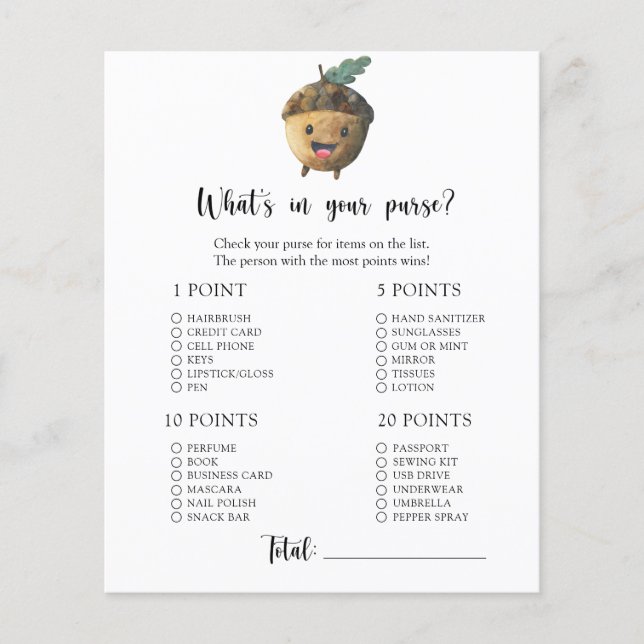 Acorn - Vad är det i ditt handduschspel? (Framsida)