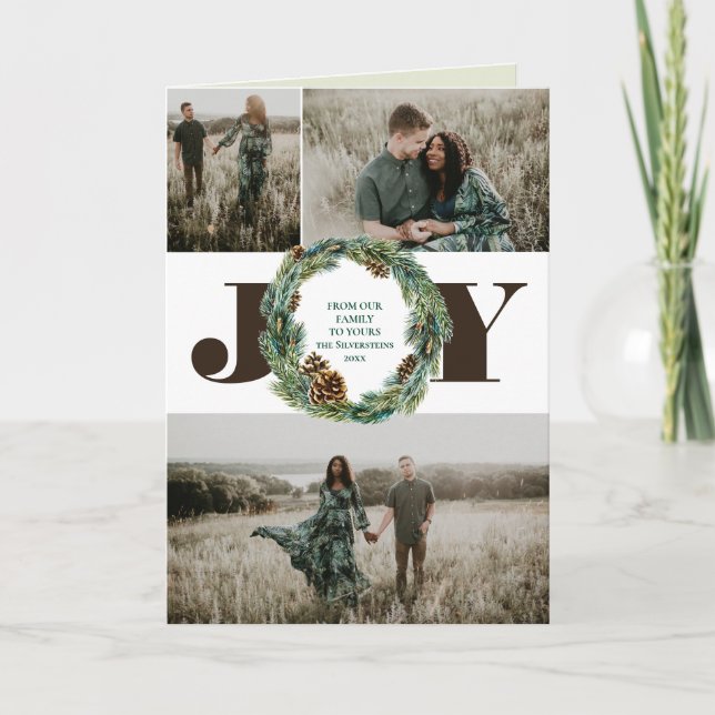 Acorn WAN 3 Photo jul Helgdag-kort Inbjudan (Framsida)