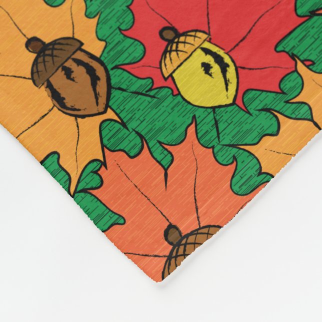 Acorns and löv VI Fleecefilt (Hörn)