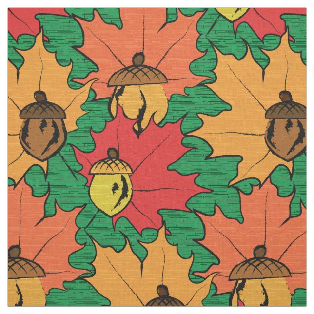 Acorns and löv VI Tyg (Provkarta)