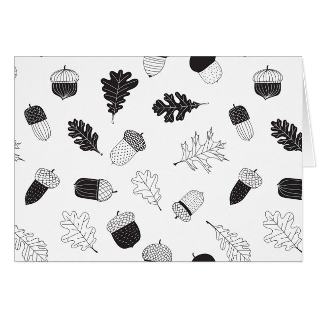 Acorns and lövs hälsningskort (Framsidan Horizontal)