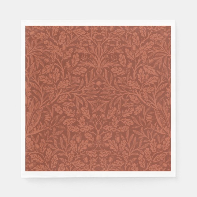 Acorns and Oak Lövs (av William Morris) Pappersservett (Framsidan)