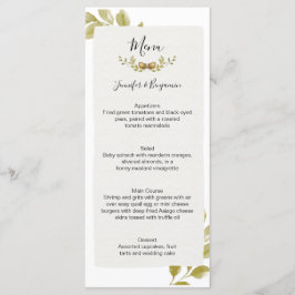 Acorns Oak Löv Bröllop | Meny