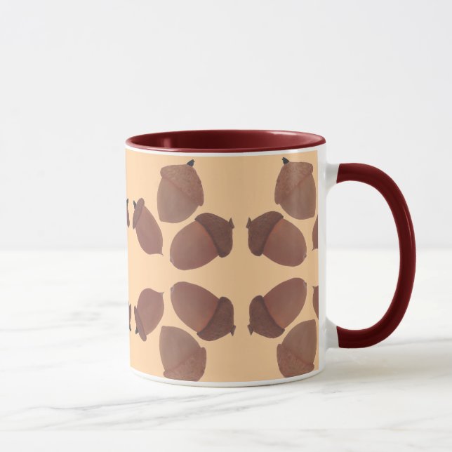Acorns Pattern on Custom Mugs Mugg (Höger)