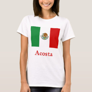 Acosta mexicansk flagga t shirt