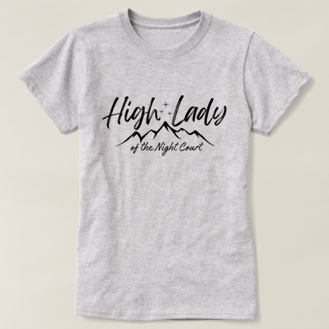ACOTAR Feyre High Dam vid Nattdomstolen Velaris T Shirt (Design framsida)