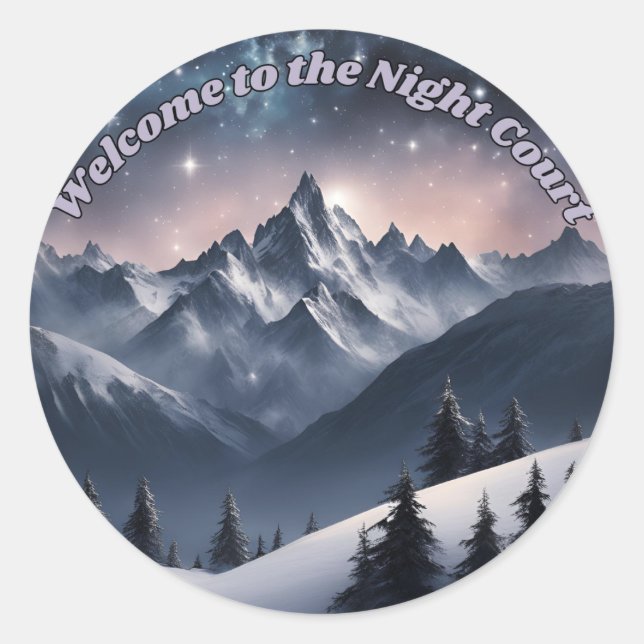 ACOTAR Night Court Sticker Runt Klistermärke (Framsida)