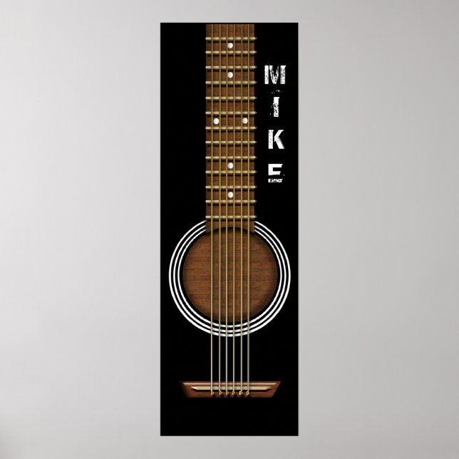 ACOUSITIC GUITAR 12 X 36 POSTER BANNER (Framsidan)