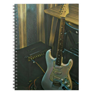 acoustic bass electric guitar gift anteckningsbok