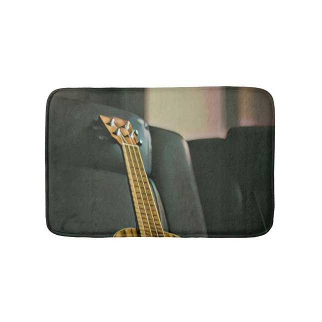 acoustic bass electric guitar gift badrumsmatta (Framsidan)