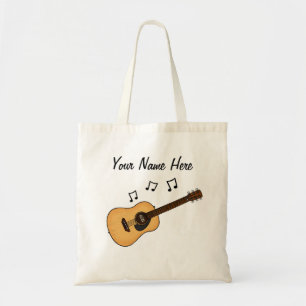 Acoustic Guitar Anpassningsbar Tote Bag Guitarist Tygkasse