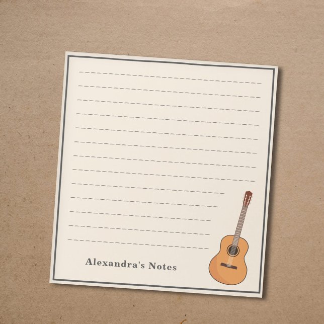 Acoustic Guitar Anteckningsblock (Acoustic Guitar Notepad)