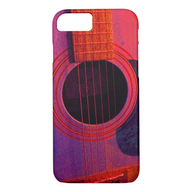 Acoustic Guitar Barely Där iPhone 7 Fodral Case-Mate iPhone Skal (Baksida)