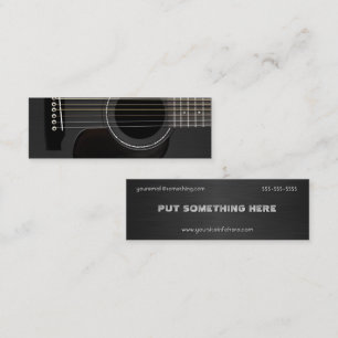 Acoustic Guitar Black Mini Visitkort