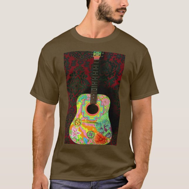 Acoustic guitar  Classic T-Shirt (Framsida)