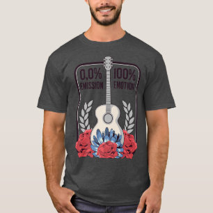 Acoustic Guitar Clothing RoseFunny Music 100 Emoti T Shirt