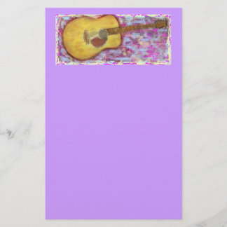 Acoustic Guitar Färg Brevpapper