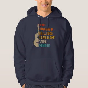 Acoustic Guitar Graphic Funny Music Cont Hoodie