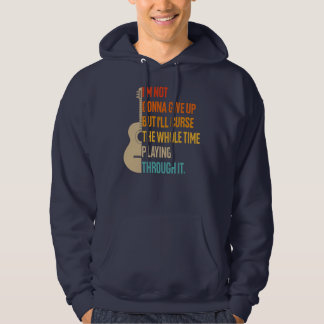 Acoustic Guitar Graphic Funny Music Cont Hoodie