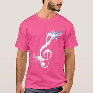 Acoustic Guitar Guitarist Musik noter Musician G T Shirt