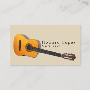 Acoustic Guitar, Guitarist, Professionell Musician Visitkort