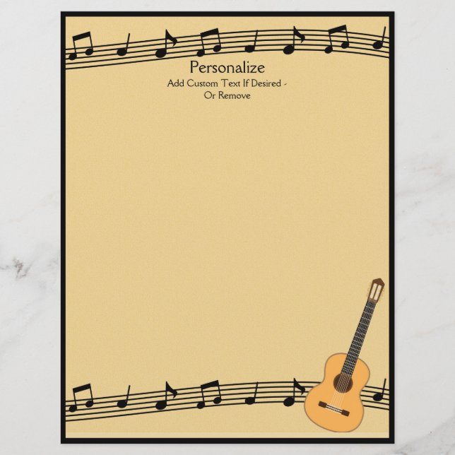 Acoustic Guitar Instrument Musik noter (Framsida)
