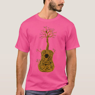 Acoustic Guitar Livets träd Guitar Player Guitari T Shirt