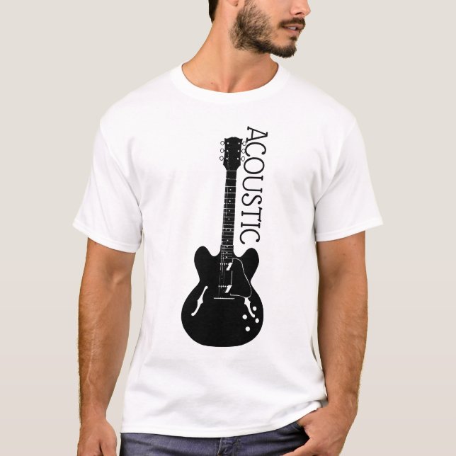 Acoustic Guitar Logotyp T-Shirt (Framsida)