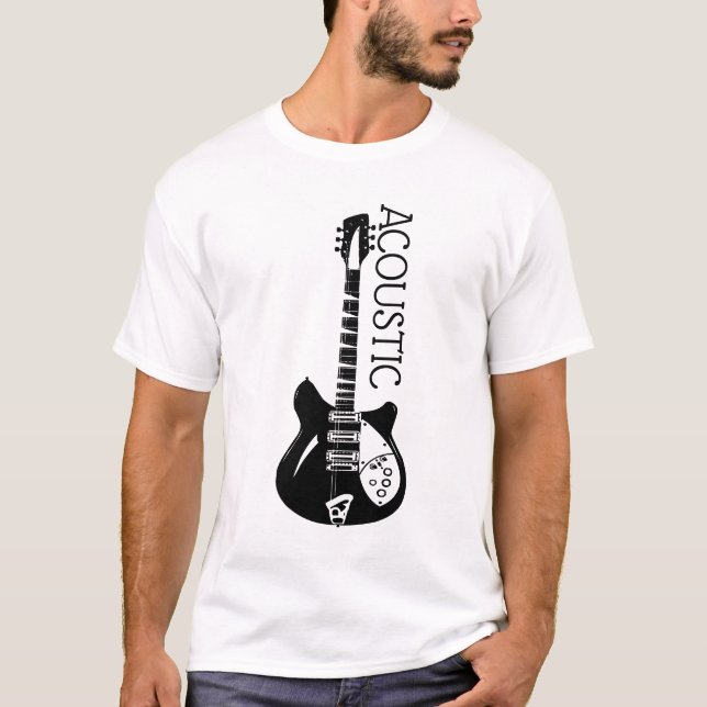 Acoustic Guitar Logotyp T-Shirt (Framsida)